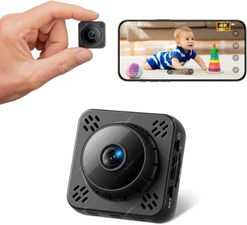Mini Wifi Nanny Camera Wireless 4K Security Camera WiFi/No WiFi Use Cloud & SD Storage Nanny Pet Baby Monitor with Magnetic Base 1