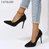 Fashion Point Toe Solid Flock Stiletto High Heels 10Cm/7Cm Sexy Women Pumps Elegant Ladies Office Work Shoes Small Size 33 5