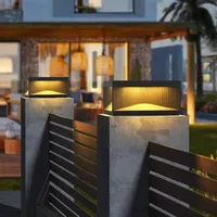 Outdoor IP65 Waterproof LED Square Box Lawn Light AC85-265V Courtyard Street Lamp For Pillar Chapiter Fence Door Post Lighting 1