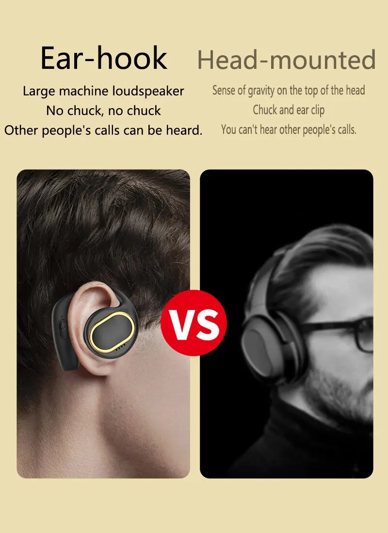 Description Picture 5 of itemG19 extra large speaker OWS open non-in-ear binaural universal wireless headphone air conduction earhook Bluetooth headset