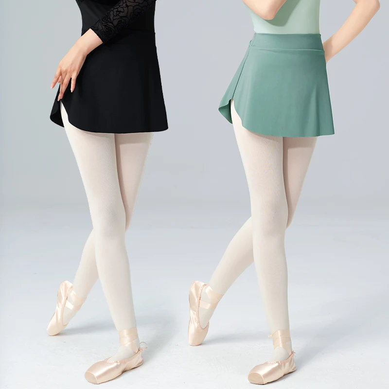 Adult Ballet Skirts for Woman Dance Skirt Dress Black Ballet Tutu Ballerina Dancewear Side Split Short Skirt ballet skirts