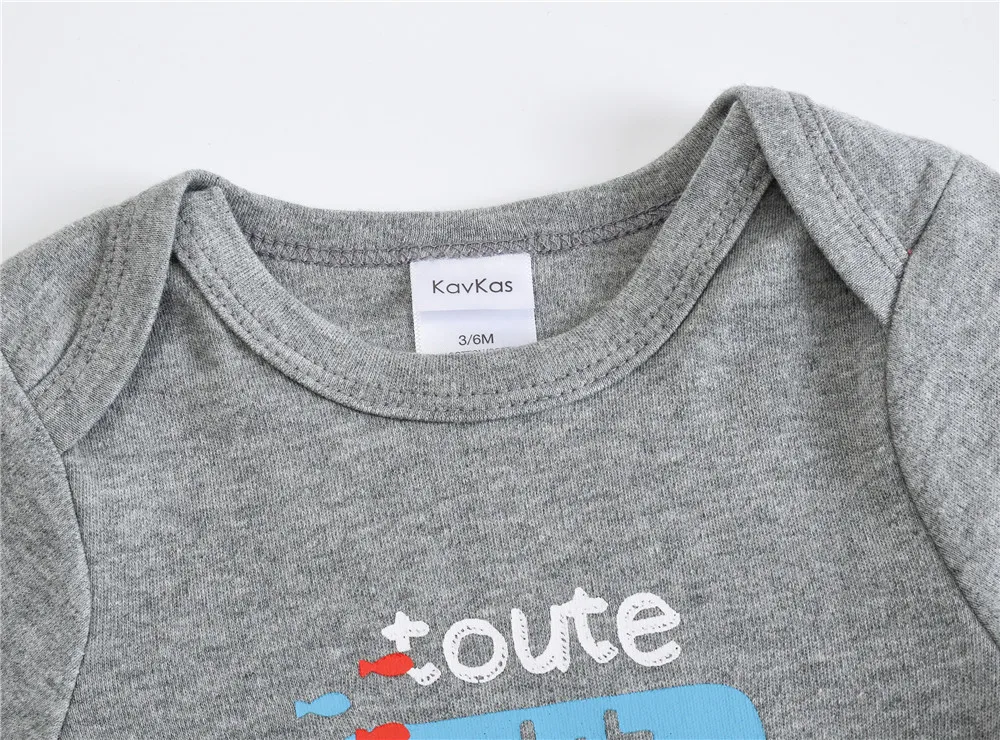 3PCS Baby Long Sleeve Cotton Bodysuits 4