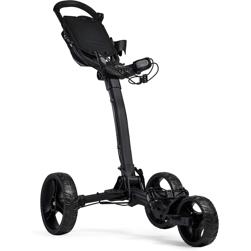 Golf Push Cart Lightweight and Folding Golf Cart Adjustable Bag Stand Putter Cover Supplies Trolley Sports