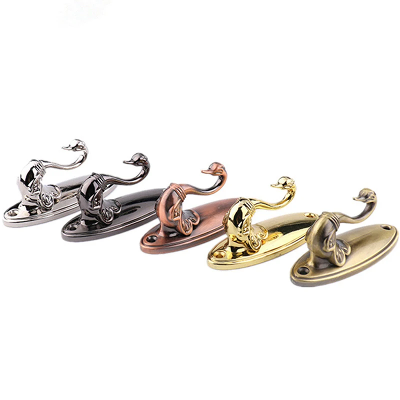 Metal Swan Curtain Hook Holdback for Door Wall Tie Back Hanging Hooks Hanger Zinc Alloy Vintage Organizer Holde Accessories 2PCS multifunctional hooks