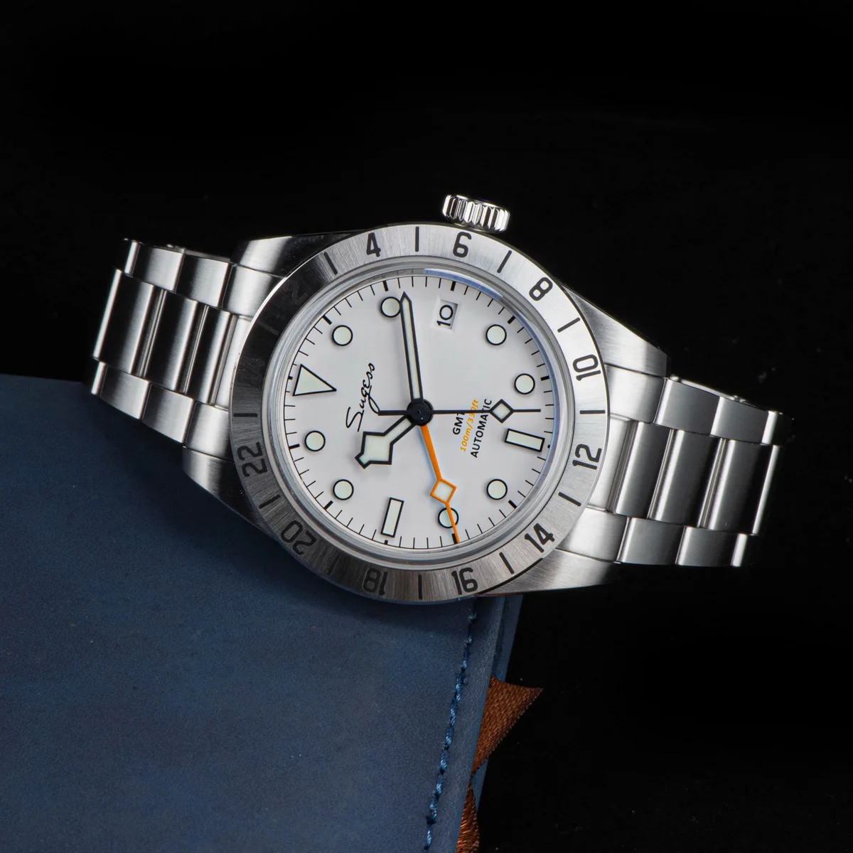 Sugess GMT Watch of Men Automatic NH34 Mechanical Wristwatches Dome Sapphire Crystal AR Coating 10ATM Waterproof Luxury S431 New 6