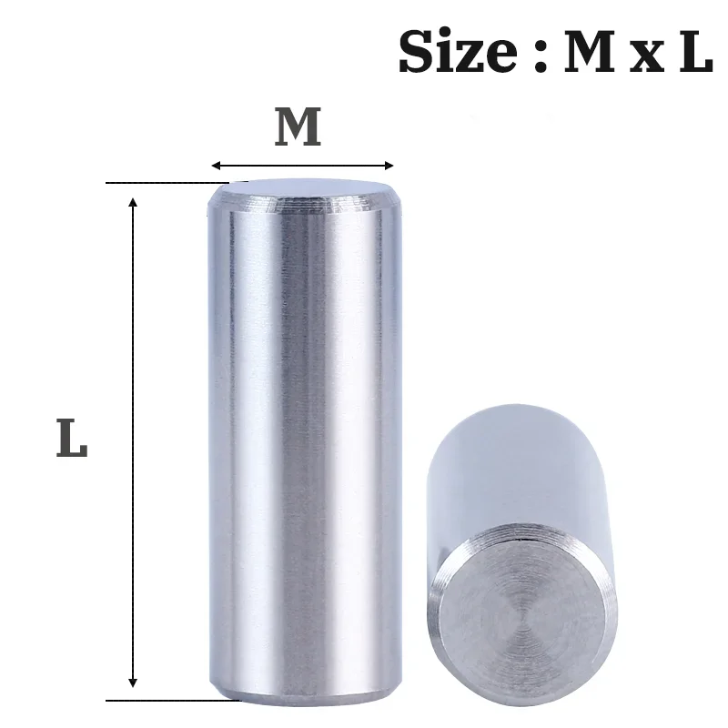 20Pcs 8mm X 40mm Dowel Pins, 304 Stainless Steel Shelf Support Peg Pin