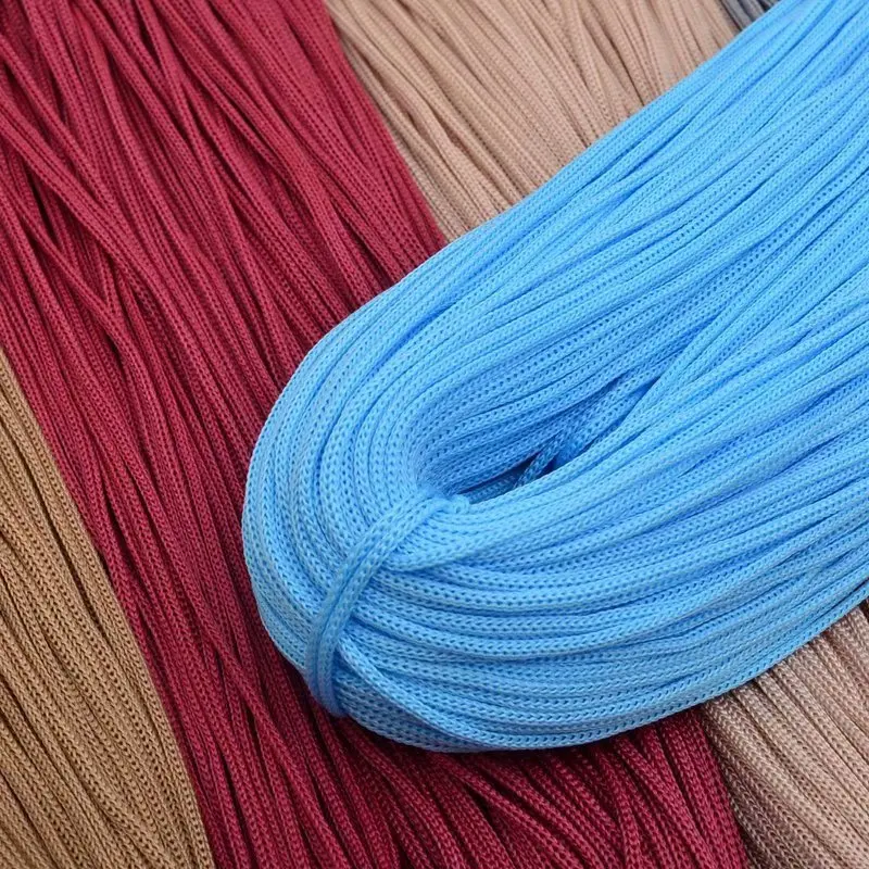 

Hollow Ice Silk Hook Thread Yarn Solid Color Nylon Yarn Knitted Sun Hat Summer Hat Handicrafts Hook Shoes DIY Woven Materials