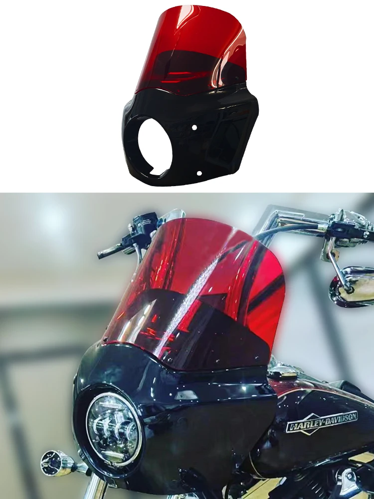 Motorcycle DS RW 11'' Headlight Fairing 39mm Clamps for Harley Sportster 883 2011-