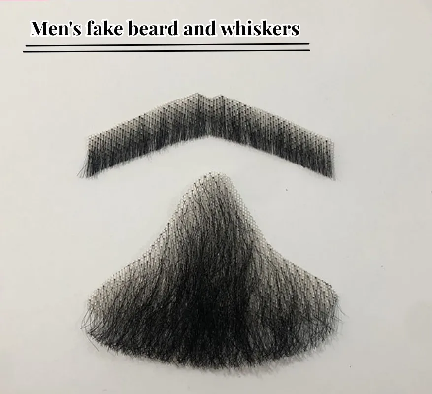 fake-beard-adhesive-stick-simulated-beard-goat-beard-real-human-hair-men's-fake-beard-collar-beard