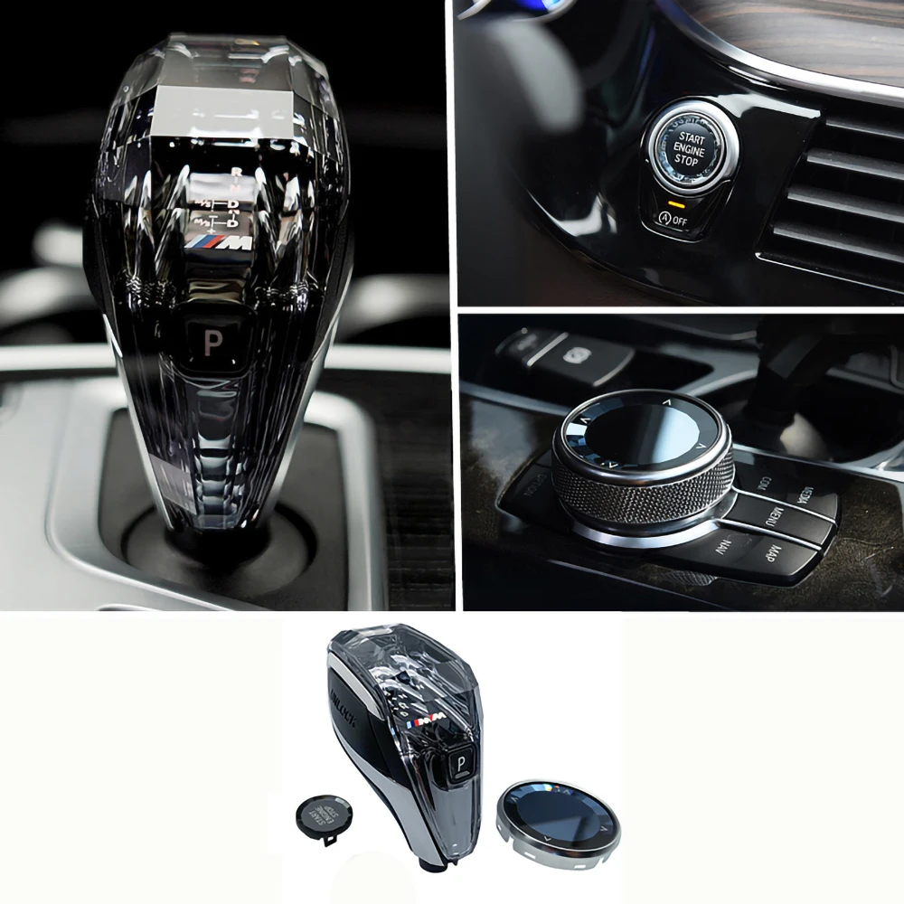 Crystal Shift Knob Set Of 3 For Bmw 3/4/5/3gt/5/6/7/x3/x4/x5/x6/x3i