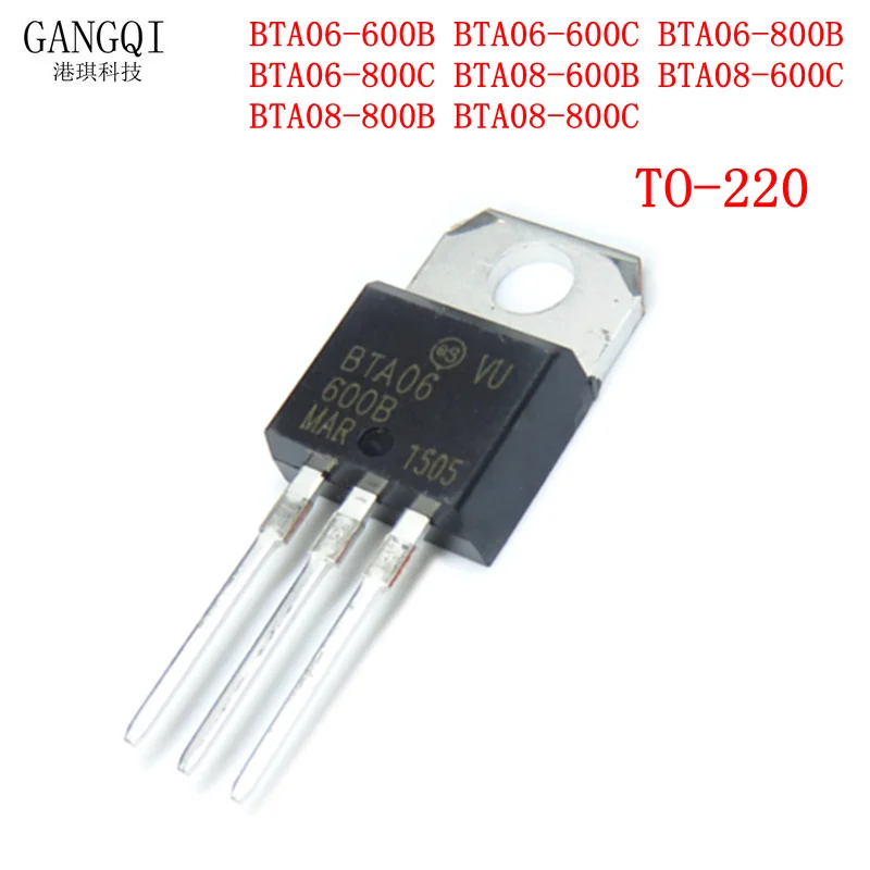10PCS/Lot BTA06 600B TO 220 BTA06 600C BTA06 800B BTA06 800C BTA08 600B ...