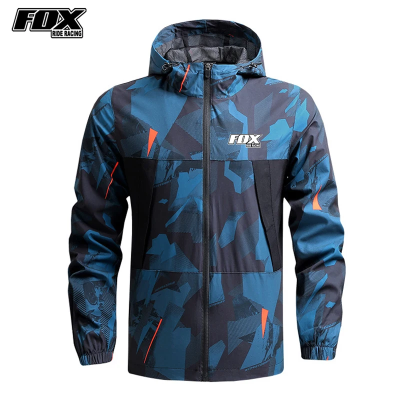 Fox Ride Racing Men's Cycling Jackets Windproof Mountain Bike Jacket Outdoor Sports Windbreaker Bicycle Wind Coat MTB Clothing cycling jacket cycling clothes