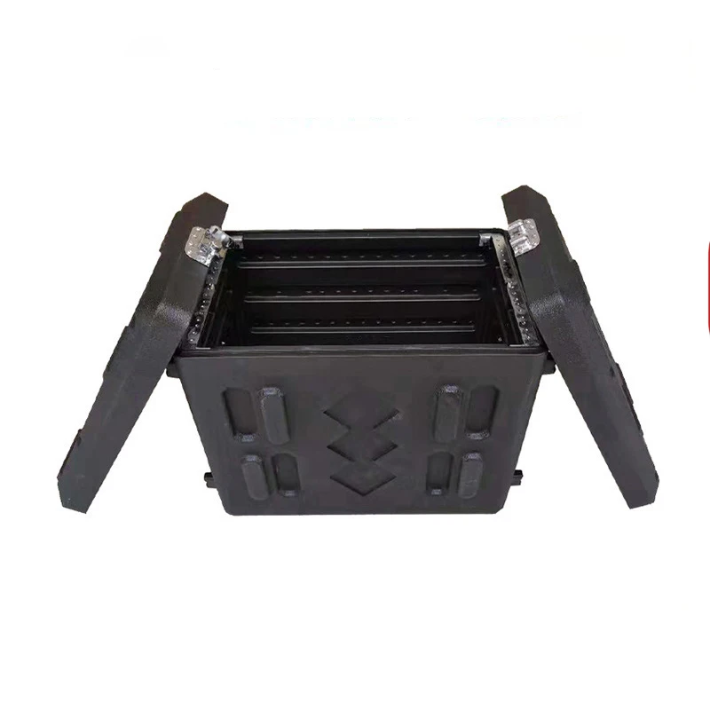 2U (Space) Vented Black Heavy Duty Flanged Blank Rack Case Panel 19" X 3.5