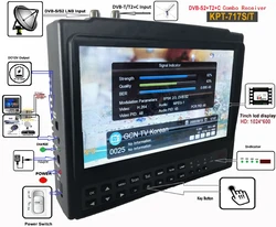 KPT-717ST DVB-S2 DVB-T2 satellite Finder meter Satellite TV Receiver MPEG-4 Modulator DVB-S/S2 MP4 HEVC(H.265)