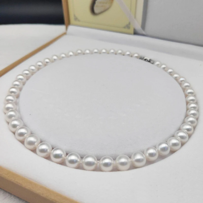 7-8mm Genuine Natural Pink Freshwater Cultured Pearl Necklace 18'' AAA 