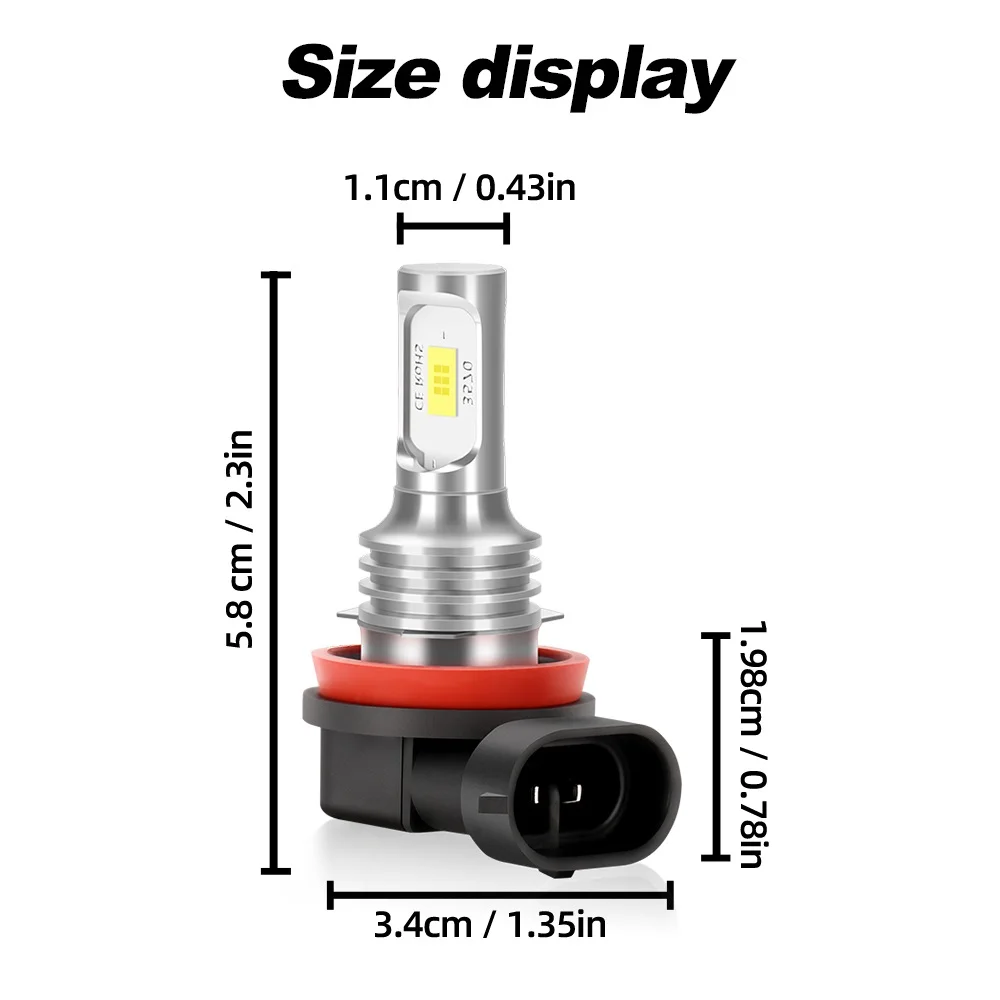 2Pcs Led Auto Nebel Lampe Für BMW X5 E70 2006 2007 2008 2009 2010 2011 2012 2013 LED Nebel Vorne licht Auto Birne 6000K 12V Canbus – Detail 1