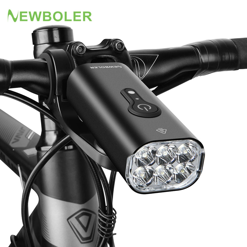 NEWBOLER luz delantera para bicicleta, 5000 lúmenes, 4800mAh, linterna impermeable, USB, accesorios para de Ciclismo de Carretera MTB| | - AliExpress