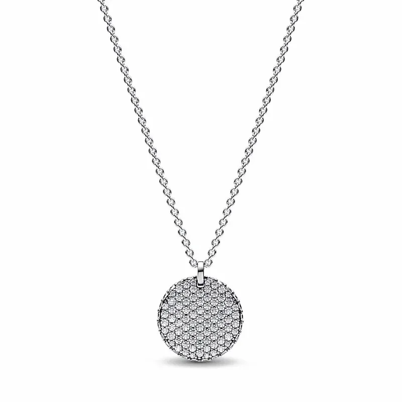Women's Classic Necklace 925 Silver Original Logo ME Double Chain Eternal Symbol Collar Chain Necklace High Quality Gift