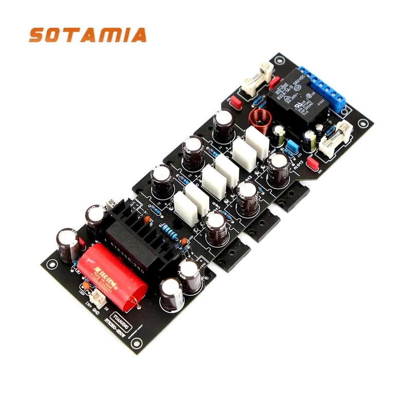 SOTAMIA 300W Power Amplifier Audio Board 2SA1943 2SC5200 Mono Sound Amplifier STK350-230 Amplificador Speaker Home Audio DIY 2pcs st 2sc5200 audio amplifier 80w 8r naim nap250 mod ver4 dc15v 40v