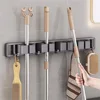 1 Piece Home Decoration Hard-Fitting Bathroom Storage Rack Mop Clip Rack Artifact Mop Wall Clip Broom Mop Hook Home Accessories 4