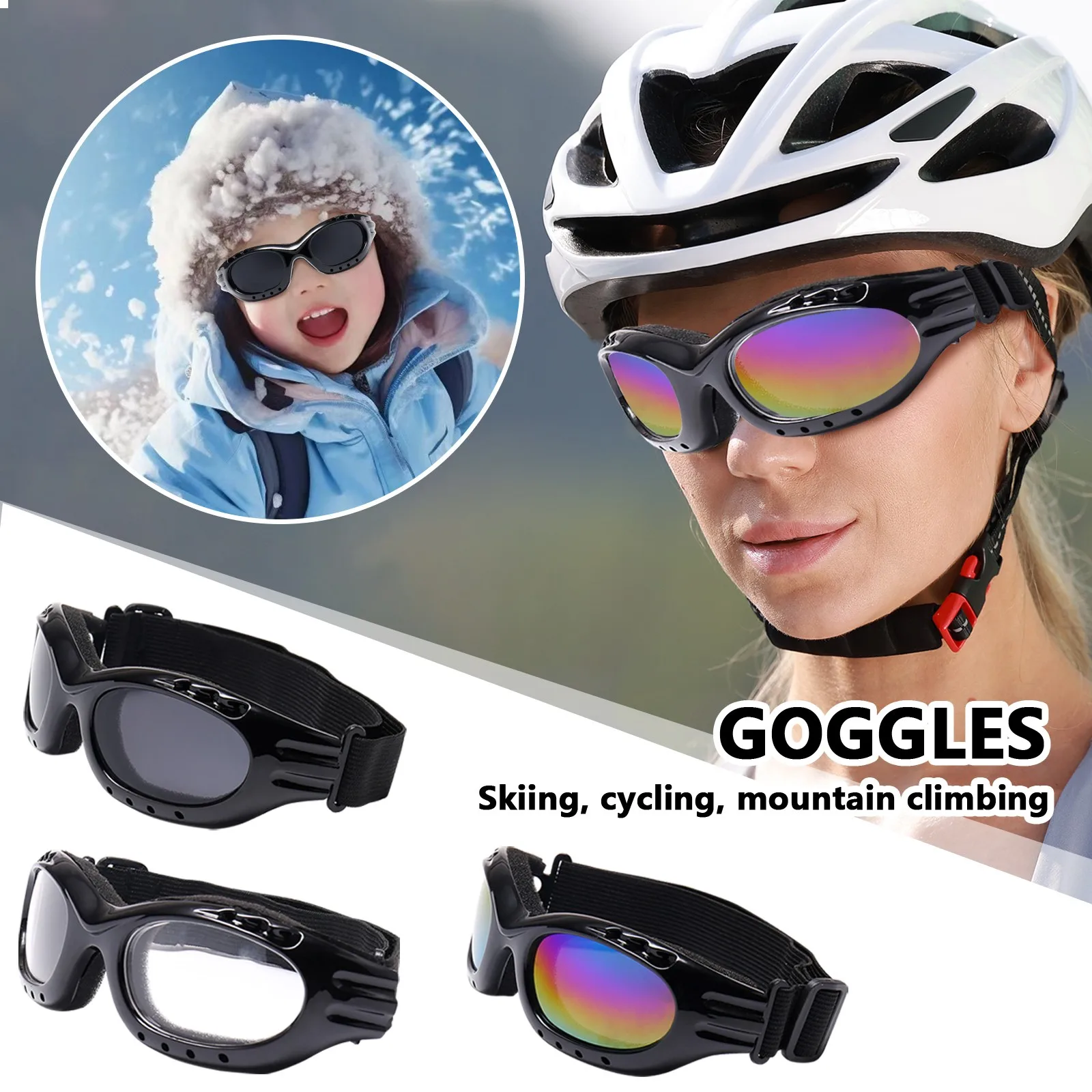 Cycling Glasses Windproof Outdoor Sport Eyewear Motocross Sunglasses Snowboard Goggles Ski Googles For Men Women Tool