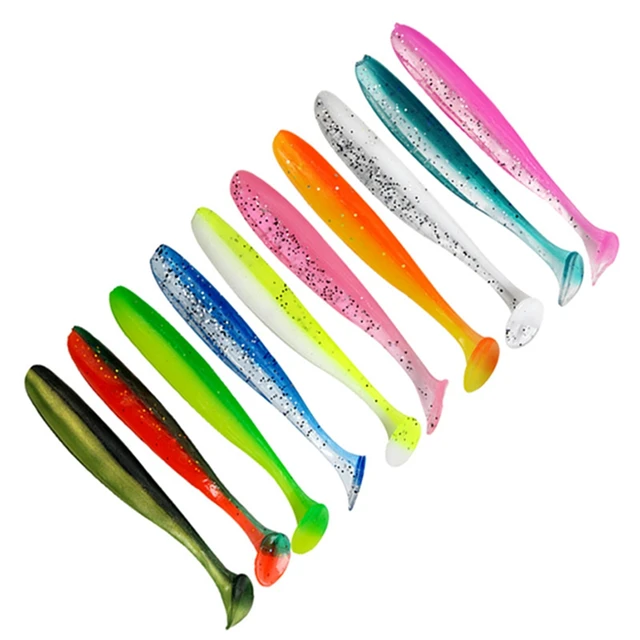 QXO 10pcs/Lot Soft Lures Silicone Bait 7cm 2g Goods For Fishing Sea Fishing  Pva Swimbait W