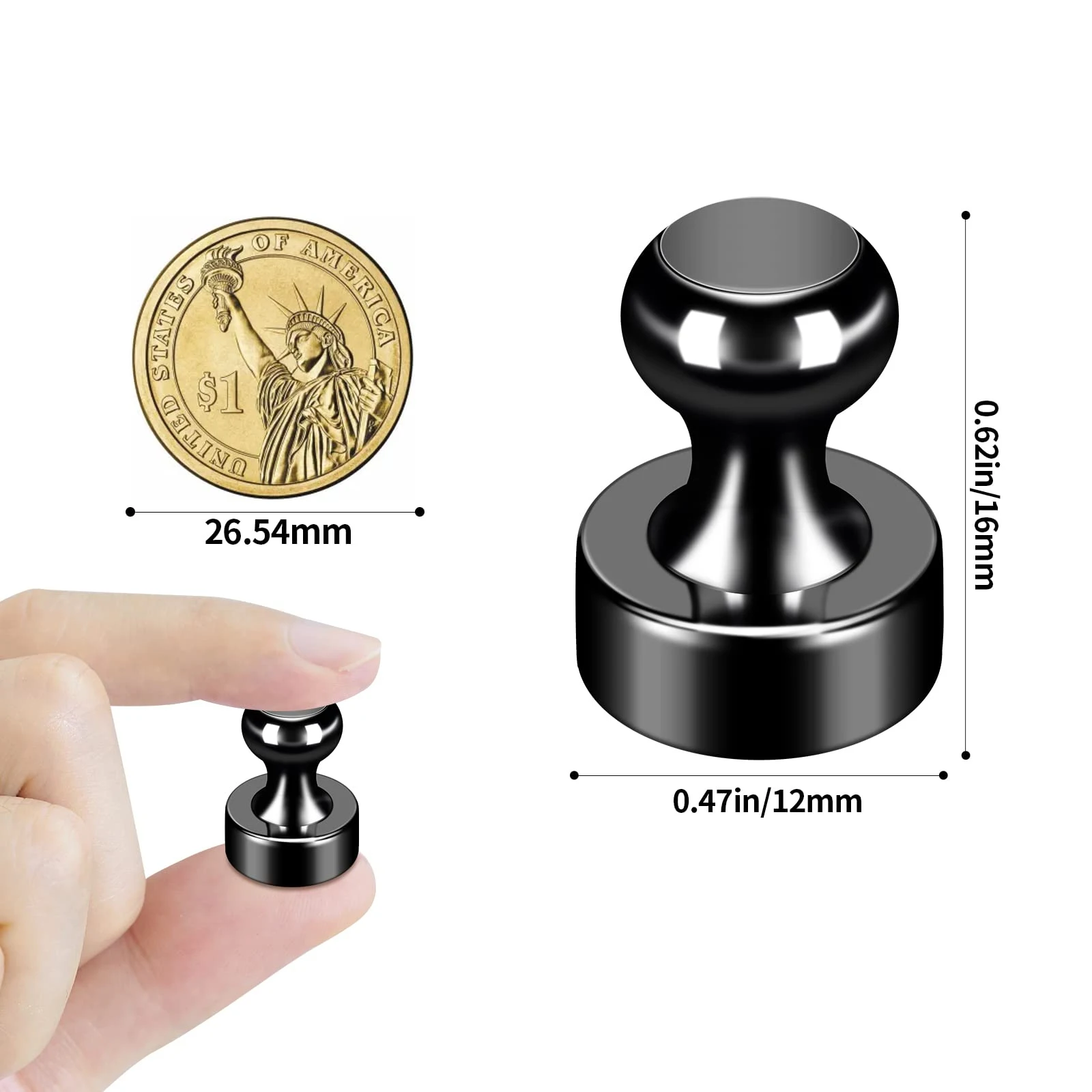 3/5/10/12pcs Super Strong Magnetic Push Pins Neodymium Magnet Refrigerator Kitchen Whiteboard Durable Magnetic Thumb Tacks Sucke neodymium magnets magnetic push pins