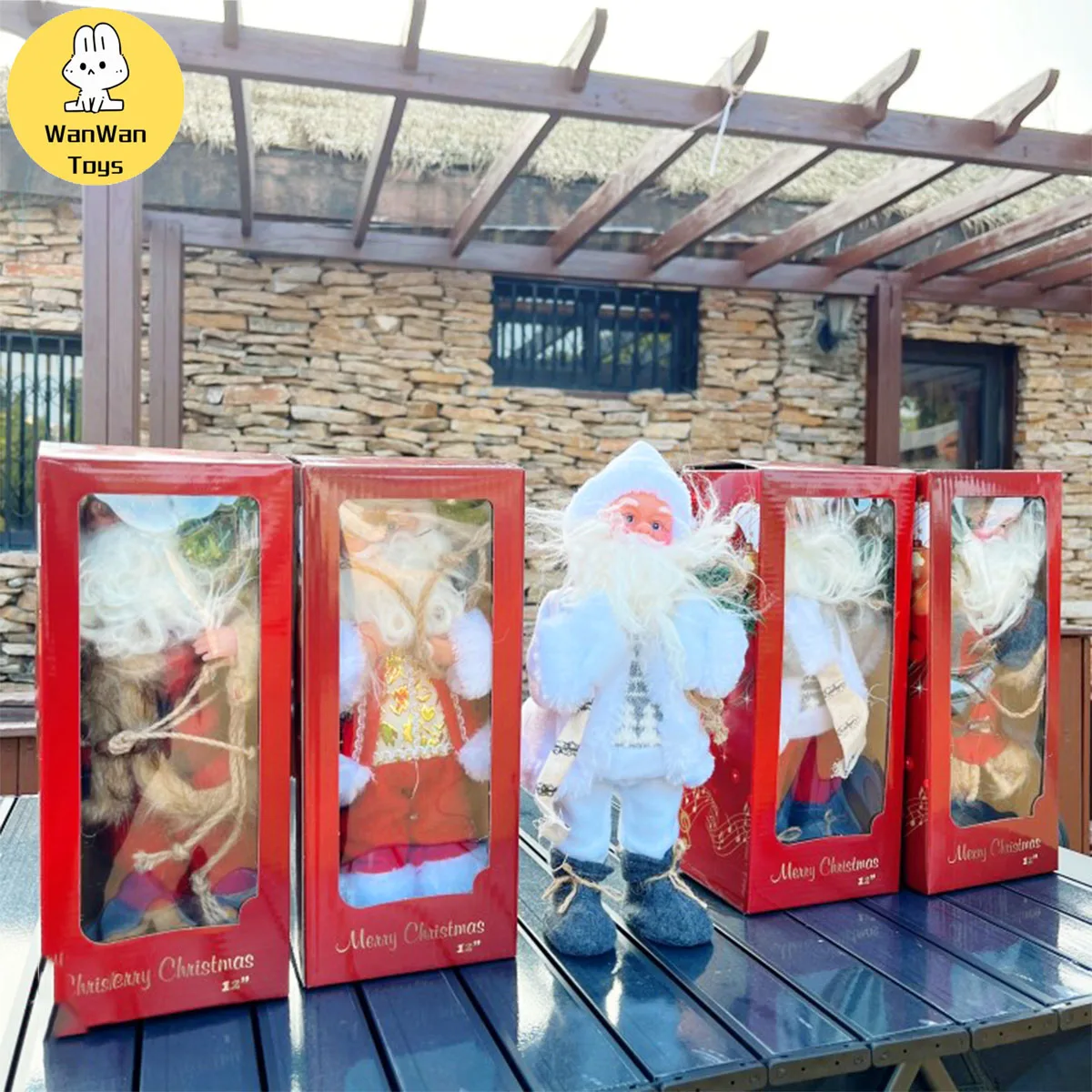 New Christmas Santa Claus Doll Toy Festive Atmosphere Singing Classic Decorative Ornament Christmas Gift Battery Children's Toy