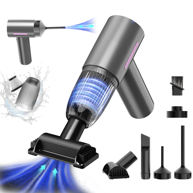14000PA Car Vacuum Cleaner Mini Cleaning Machine Strong Suction USB Handheld for Car Home Appliance Portable Wireless Cleaner