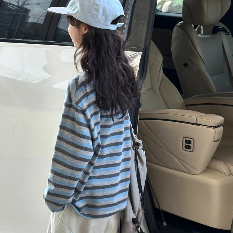 Girls' base shirt spring clothes long sleeved T-shirt girls' stylish and fashionable top children's unique and beautiful T-s - 6