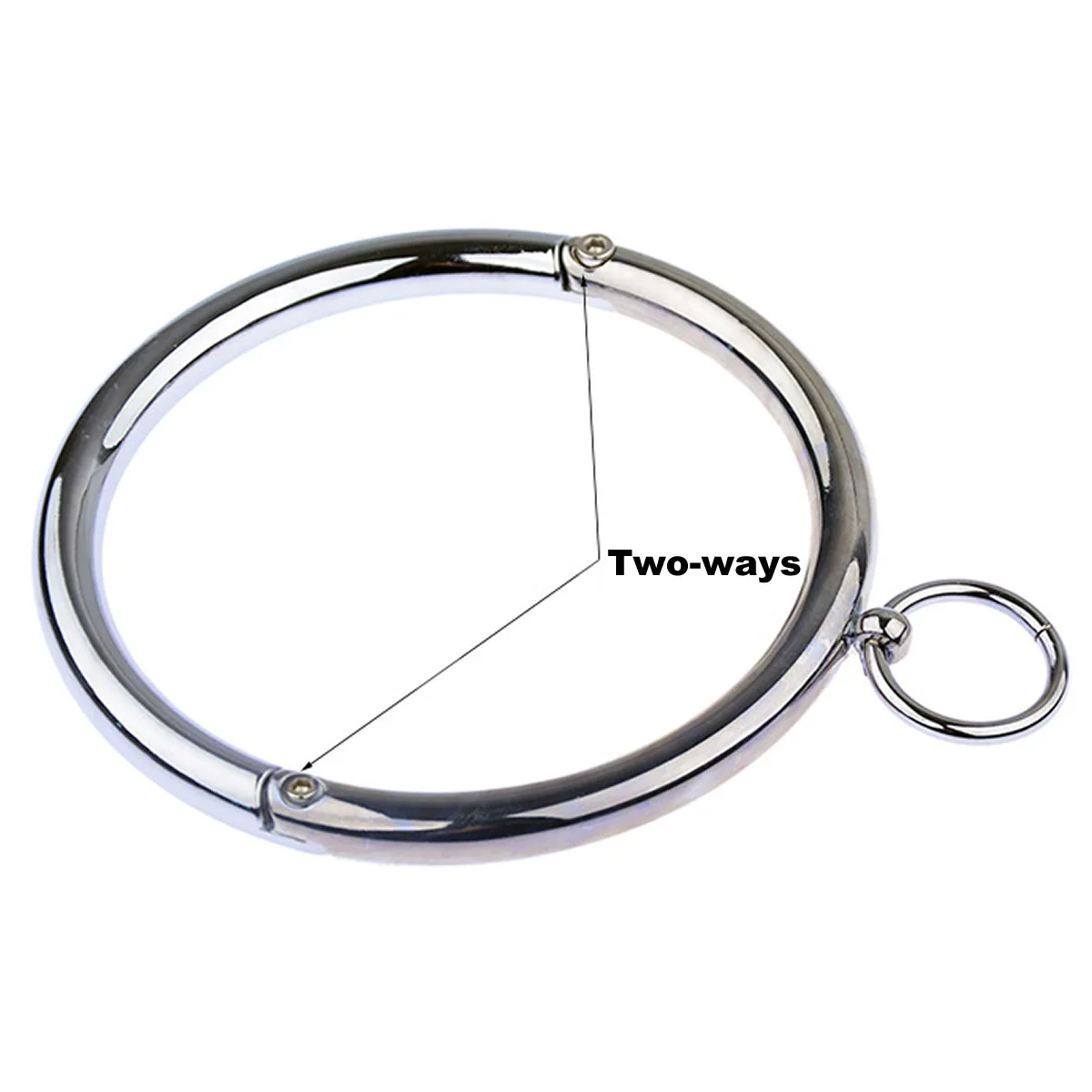 Metal Male Female Lockable Slave Neck collar Hex wrench Restraint Bondage Locking Choker O-Rings Chain Leader BDSM Couple BDSM sex toys