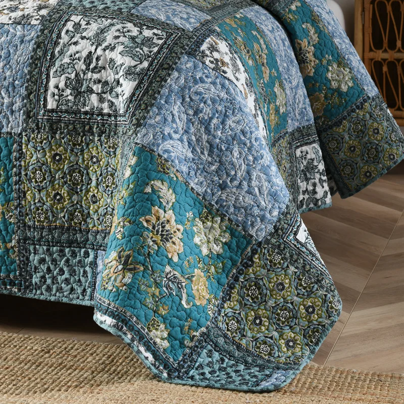 CHAUSUB ������ ��Ÿ�� �ϸ�Ͼ� ��ư ���� �̺� ��Ʈ 3PCS ���� ħ�뺸 ���� �� ������ ���� �̺� ħ�� Coverlet