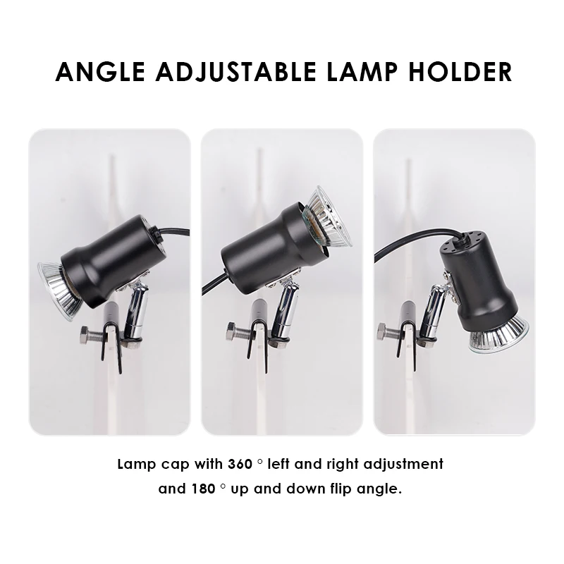 E27 Pet Heating Lamp Holder UVB/UVA Aquarium Lighting Infrared Ceramic Heat Emitter Light Bulb Holder For Reptile Pet Brooder