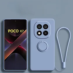 Luxurious Magnetic Shockproof Liquid Silicone Phone Case - Soft Back Cover for Poco M6 Pro 4G (Lavender Grey)