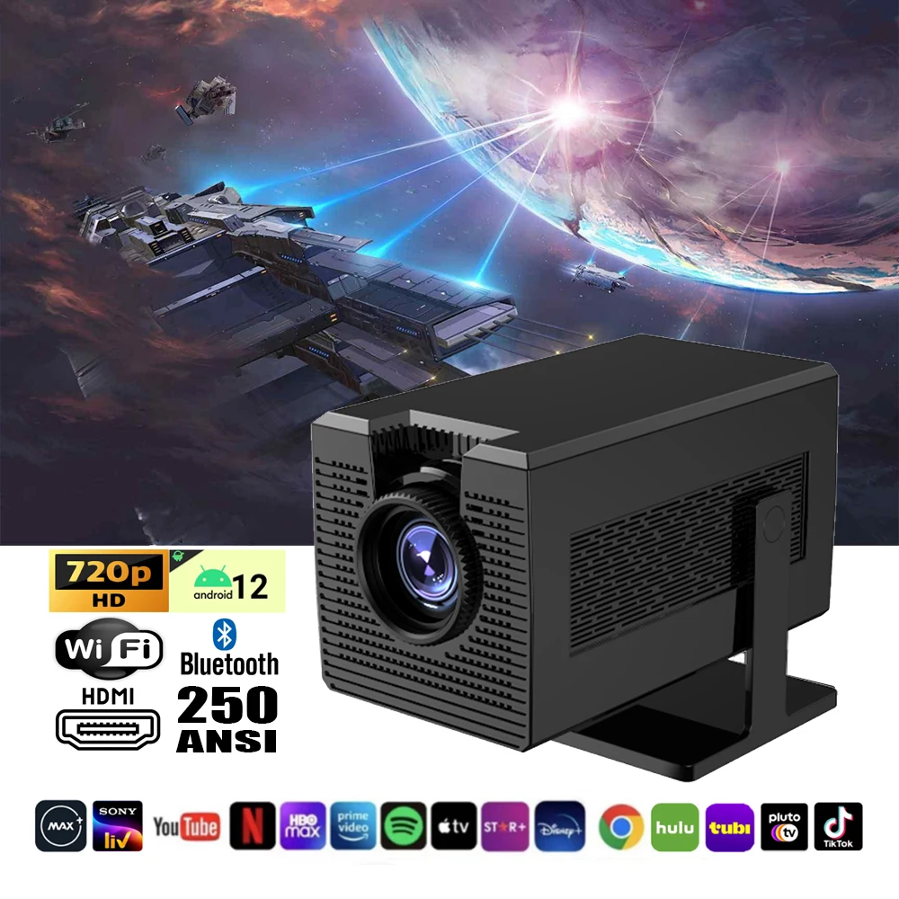 Polaring P50Mini Amlogic 950S Android Projector 5G Wifi BT 350Ansi Cinema Home Keystone HDMI Proyector 1080P 4K projector mini projector video projector