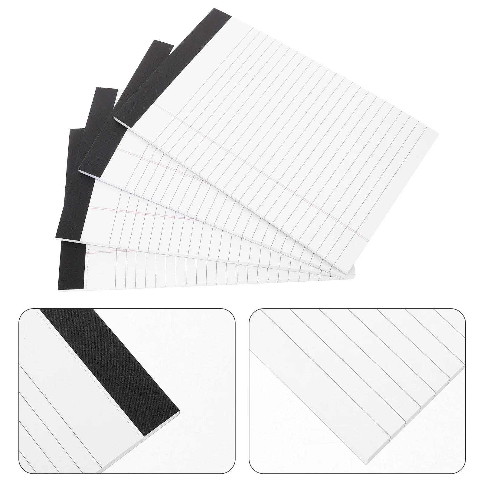 

4 Books Legal Notepad Paper for Work The Notebook Lining Plaid Convenient Pads Lined Notebooks