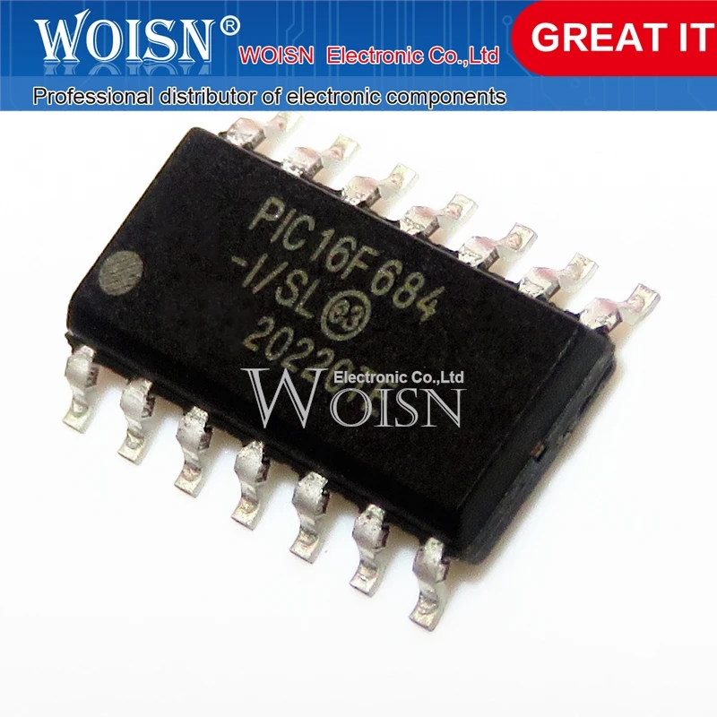 

10 шт PIC16F684-I/SL PIC16F684 SOP-14