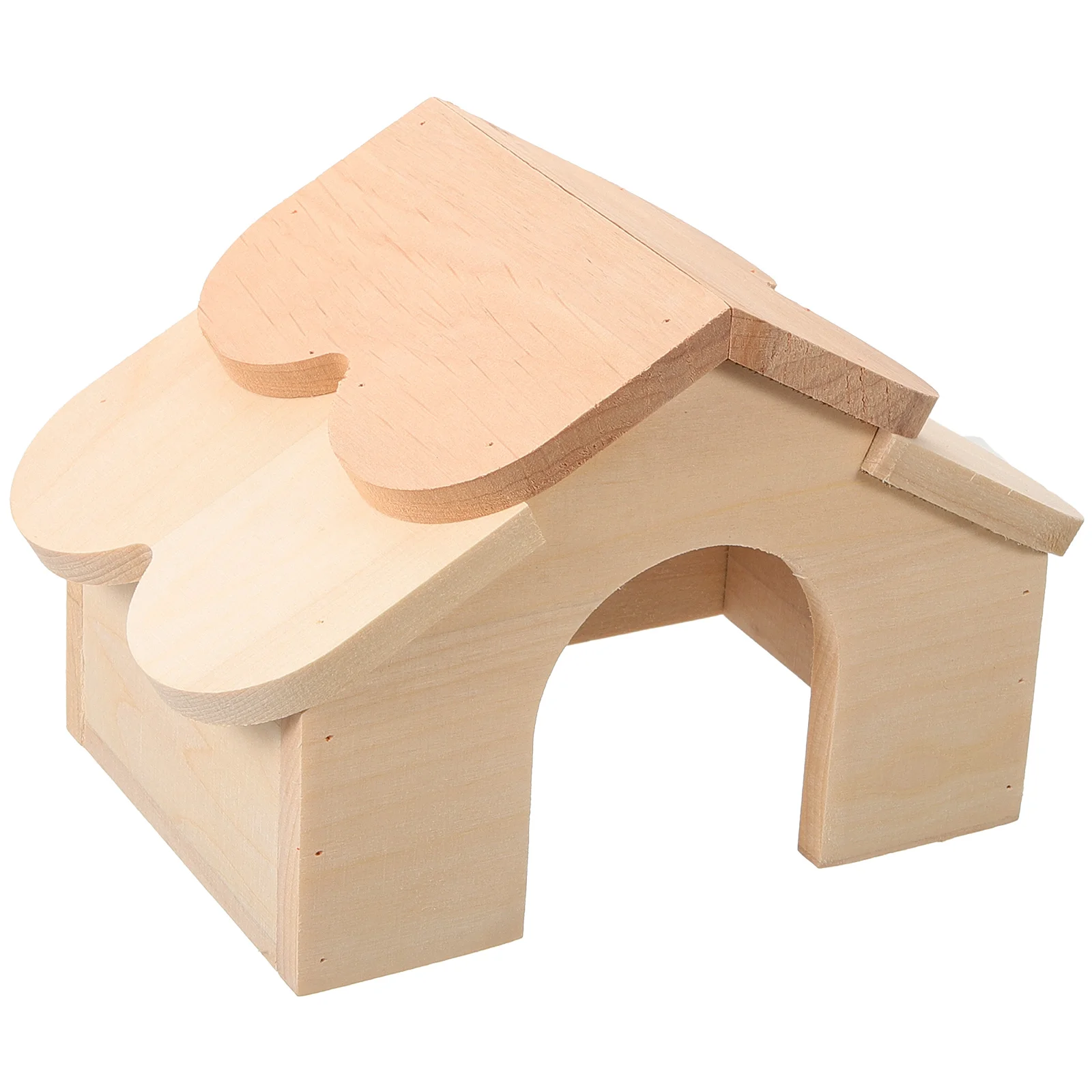 

Hamster Cabin Wear-resistant Hideout Wooden Rat House Decorative Small Guinea Pig Adorable Delicate