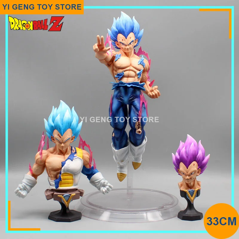 

Dragon Ball Z Vegeta Battle Damage Action Figure Gods Of Destruction Vegeta Three Heads Anime Figurine Statue Collection Toys