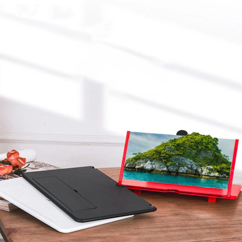 3D Magnifier Glass Screen Amplifier HD Anti Blue Light Magnifier for Cell Phones Flexible Tripod Mount No Battery Required﻿﻿