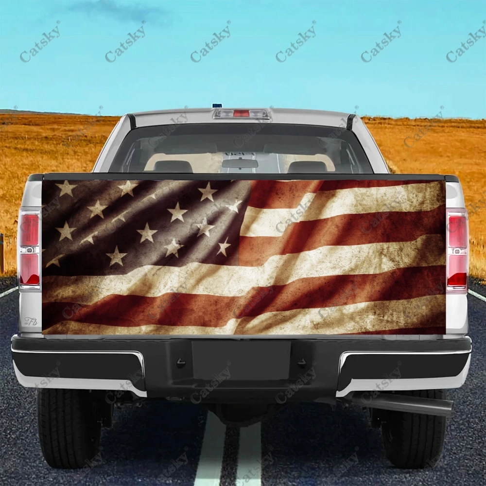 

Наклейка на автомобиль с американским флагом, модификация на заднюю часть грузовика, подходит для внедорожника, грузовика, Упаковочная наклейка, наклейка