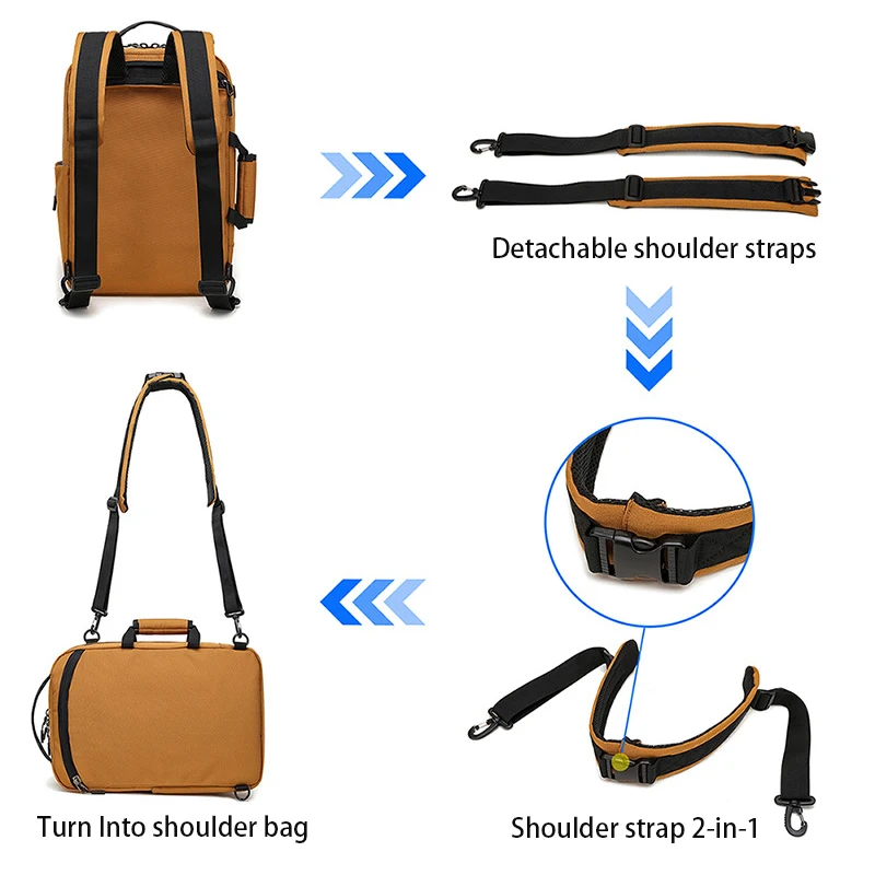 Mochila Laptop para Macbook Air Bolsas de Design Multiuso ao ar Livre Estojo A2179 A3113 m3 Air 15.3 2024 Pro 14 m1 m2 16 16.2 15.6 - Imagem 3