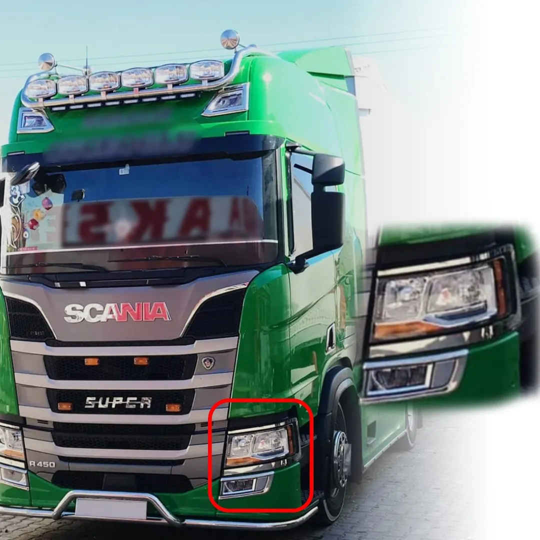 Scania NG SC S/R Compatible M3 Chest Post + Headlight Is Chrome WN10006