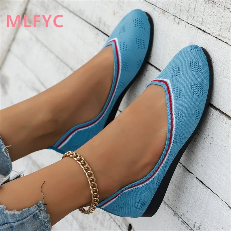 2023 Summer New Casual Versatile Foreign Trade Large Flat Sole Single Shoes Women's Shallow Mouth Casual Shoes Women's Shoes