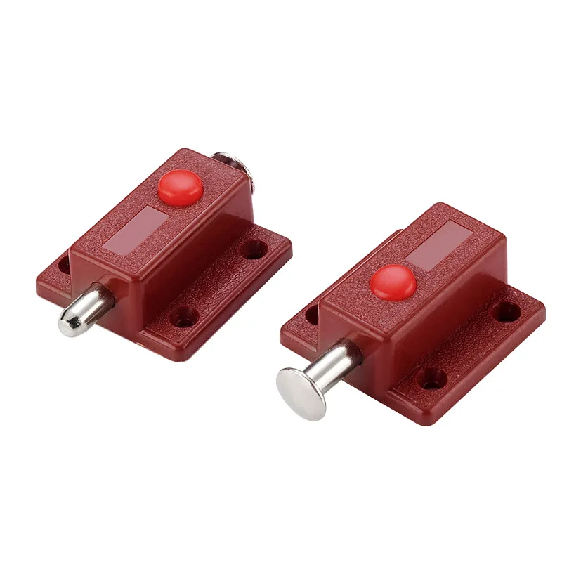 Hidden Plastic Spring Lock ABS Plastic Self-bounce Button Lock Cabinet Door Surface Mount Spring Wardrobe Drawer Latch