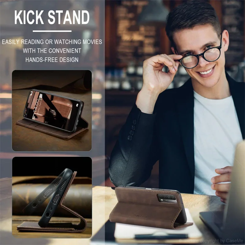 Premium Flip Wallet Case with Full Protection and Magnetic Closure - Slim Design with Card Holder