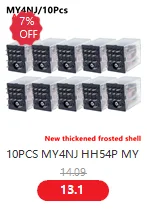 10set MY4NJ HH54PL AC/DC 12/24/36V/48V/110/220V/380V Spule 4NO 4NC Grüne LED Anzeige Power Relais DIN Schiene 14 Pin Basis – Detail 14