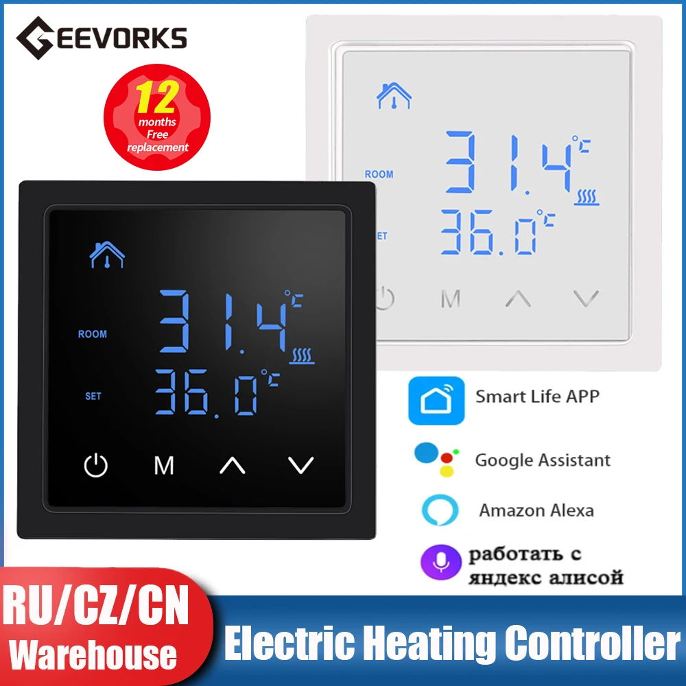 SmartThermostat16AFloorHeatingTemperatureControllerwithLED