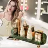 Clear Desktop Storage Box Makeup Perfume Organizer Tray, Small Bathroom Trays for Counter, Decorative Perfume Trays for Dresser, 1