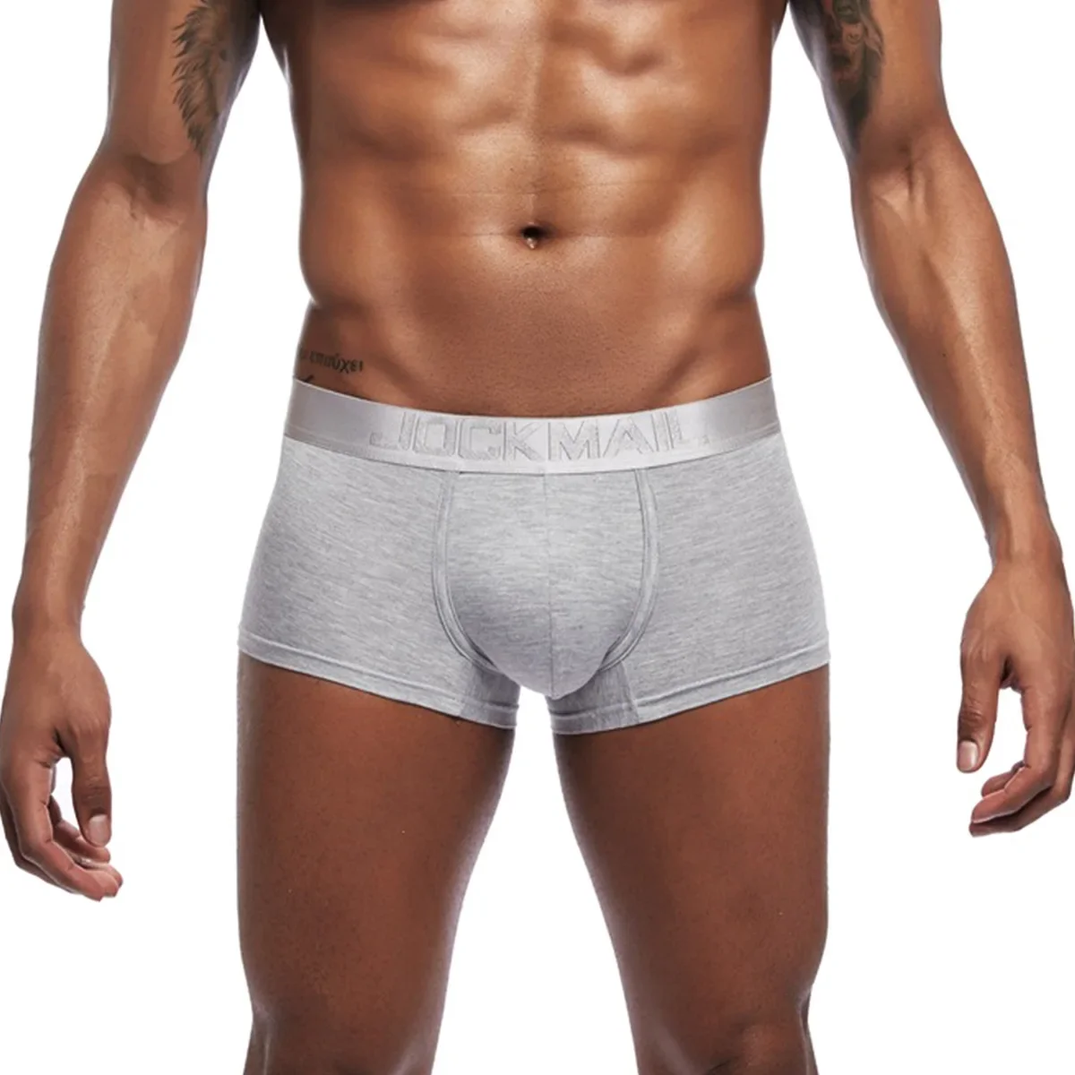 

Трусы-боксеры мужские однотонные из модала, с заниженной талией